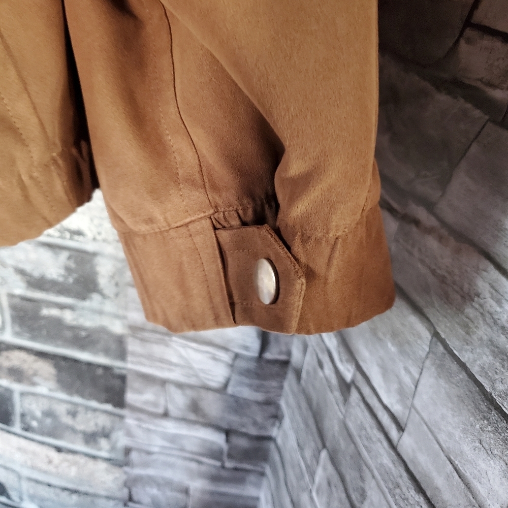 Vintage Gary Player Bomber Jacket Golf Mens XXL Brown Faux Suede Full Zip Lined - Picture 4 of 12